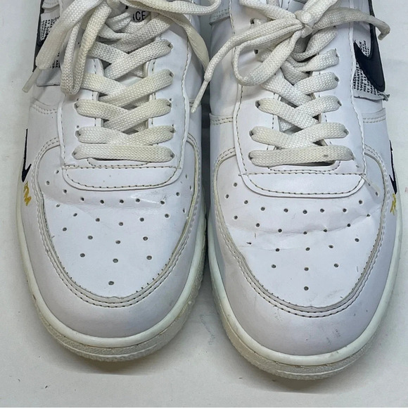 Nike Air Force 1 AJ7747-100 White/Black Size 38 Preowned - Picture 14 of 14